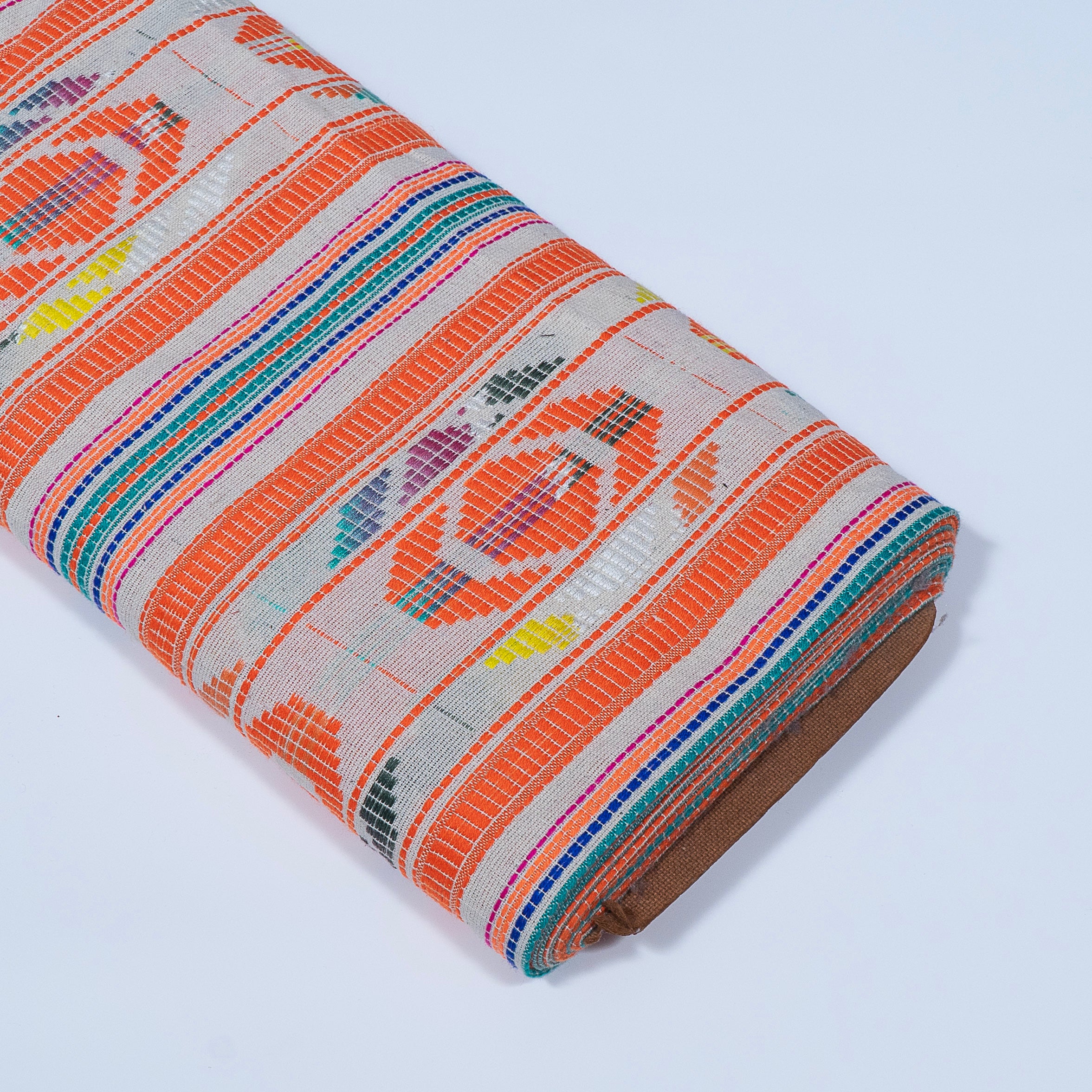 Orange Cotton Blend Jacquard (Sku: J-450)