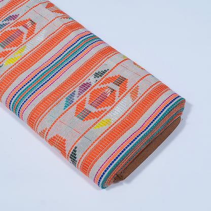 Orange Cotton Blend Jacquard | SKU: J-450