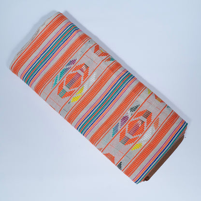 Orange Cotton Blend Jacquard | SKU: J-450