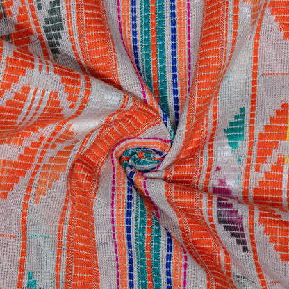 Orange Cotton Blend Jacquard | SKU: J-450