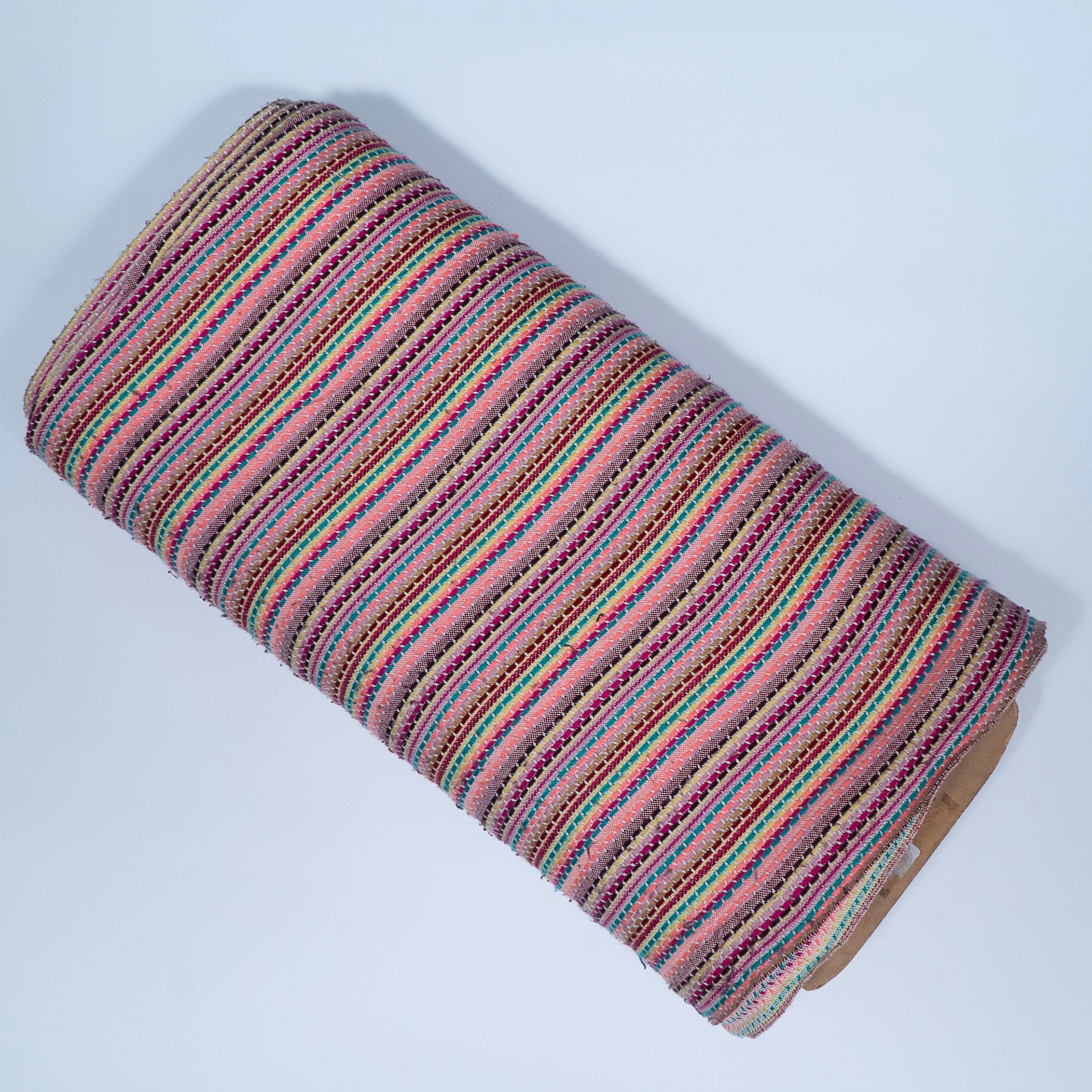 Pink Stripe Cotton Blend Jacquard (Sku: J-451)