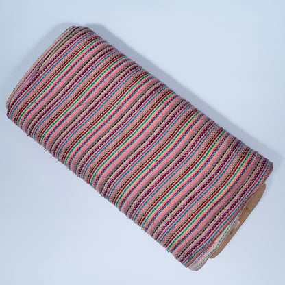 Pink Stripe Cotton Blend Jacquard | SKU: J-451