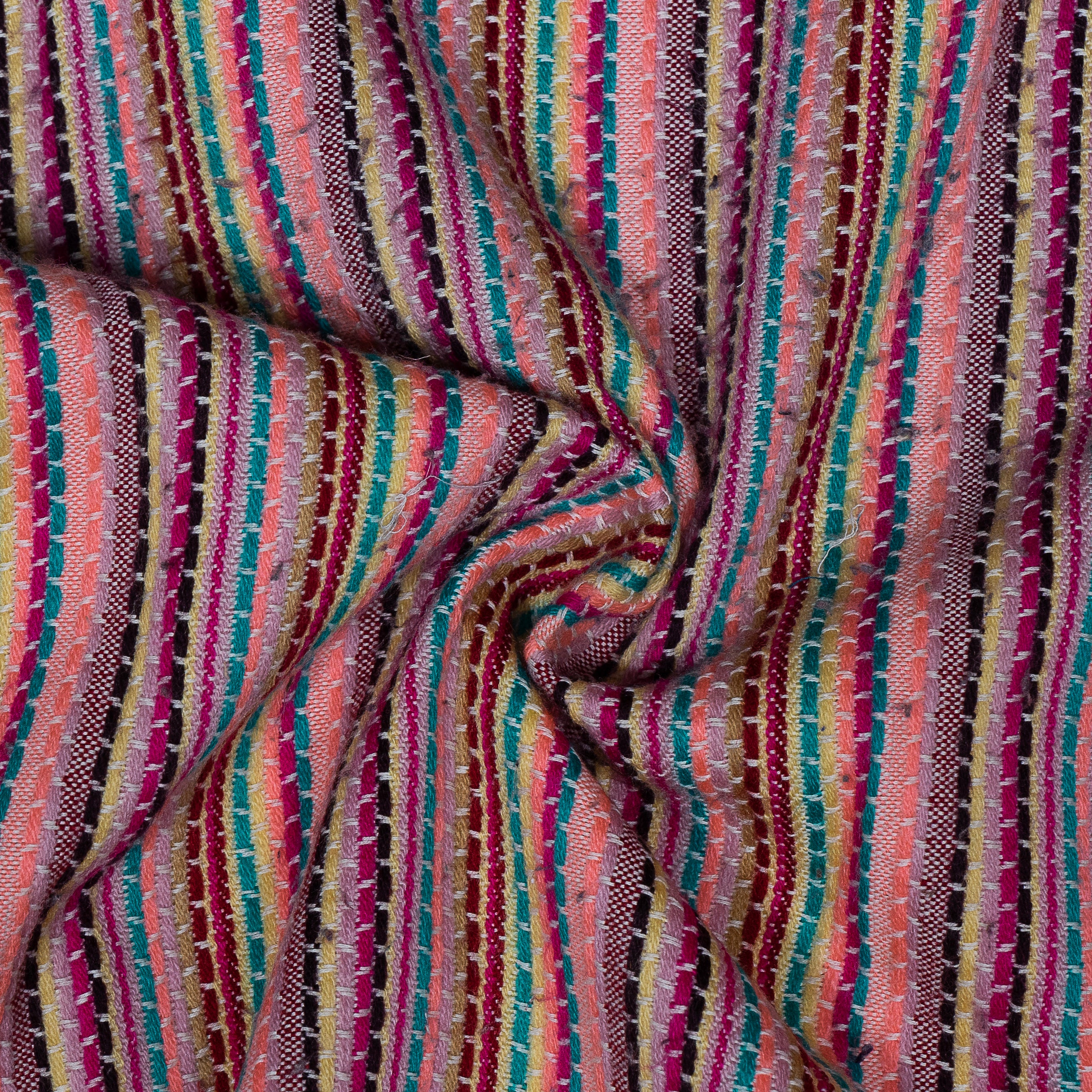 Pink Stripe Cotton Blend Jacquard (Sku: J-451)