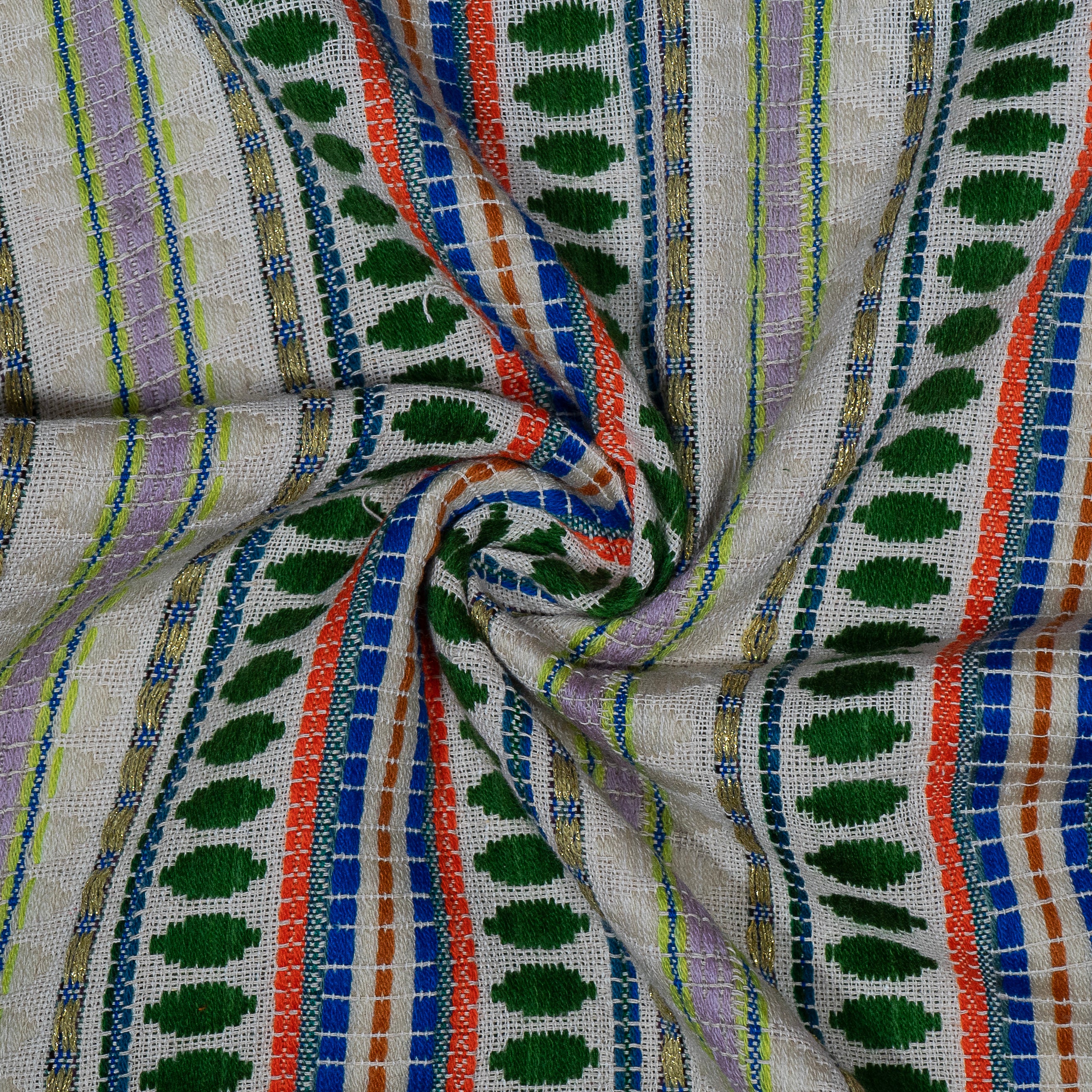 Green Cotton Blend Capsule Jacquard (Sku: J-458)