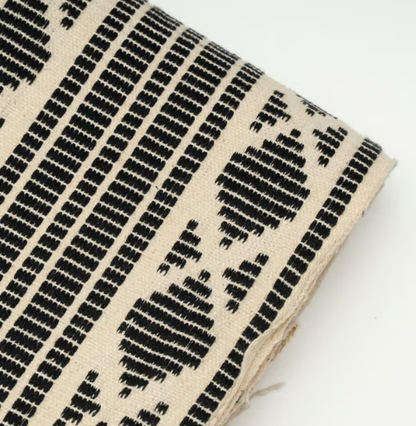 Navy Blue & White Cotton Jacquard | SKU: J-485