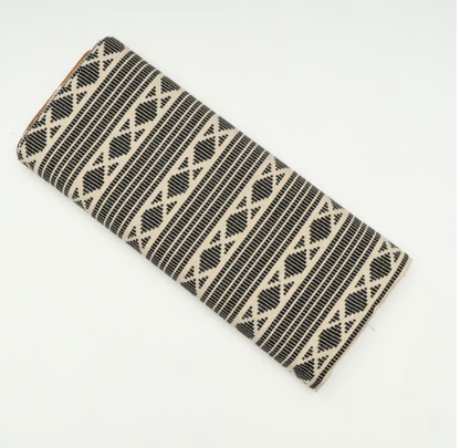 Navy Blue & White Cotton Jacquard | SKU: J-485