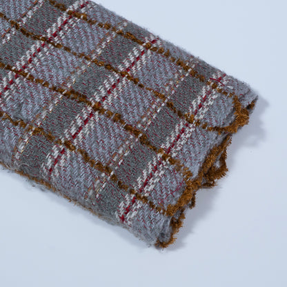 Multicolor Checks Cotton Tweed Jacquard | SKU: J-496