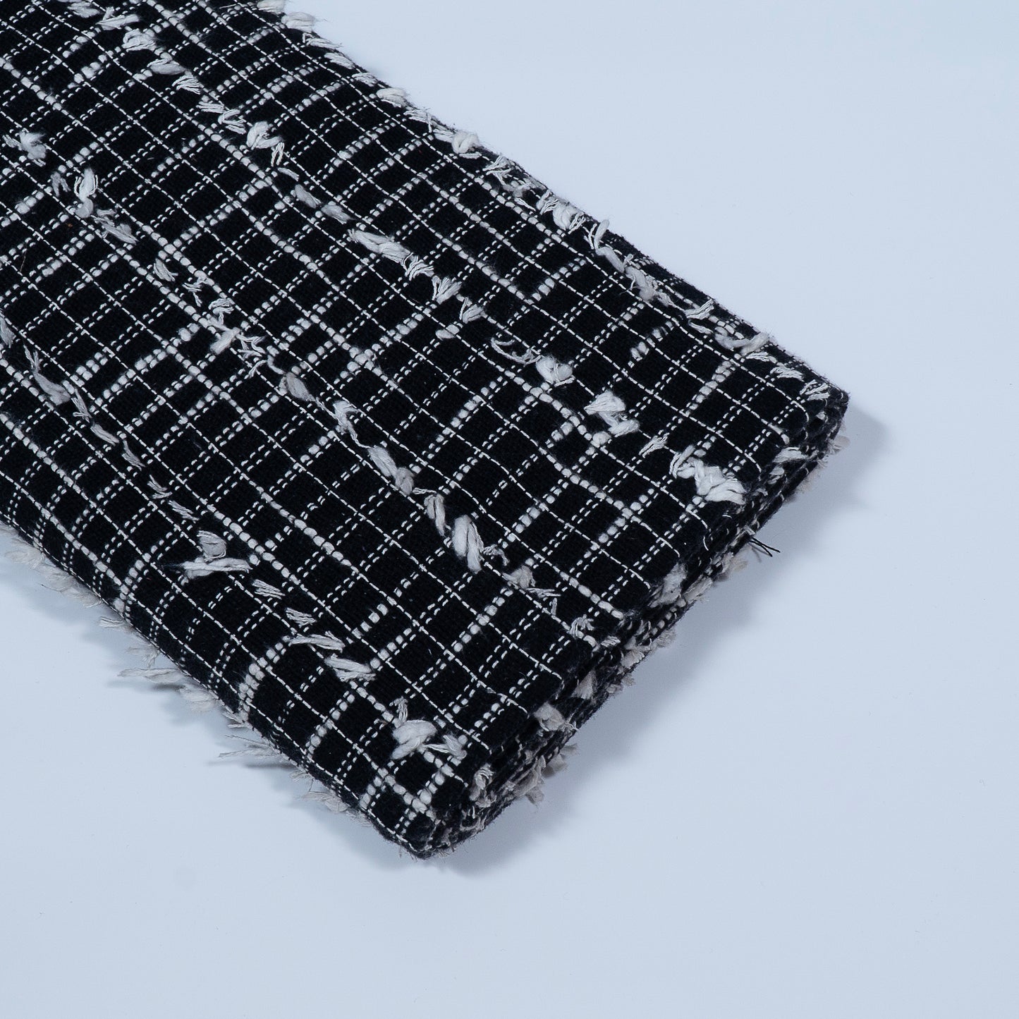 Black, White Cotton Tuftting Jacquard (Sku: J-498)