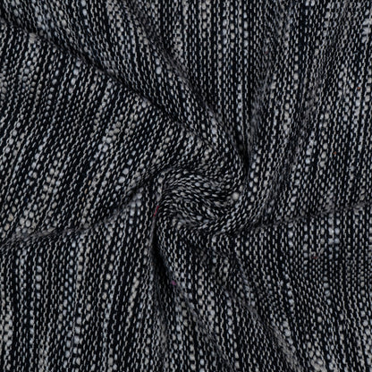 Black, White Cotton Blend Jacquard | SKU: J-503