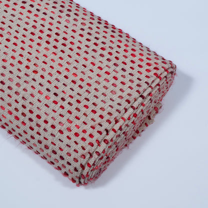 Red Color Cotton Acrylic Jacquard | SKU: J-507