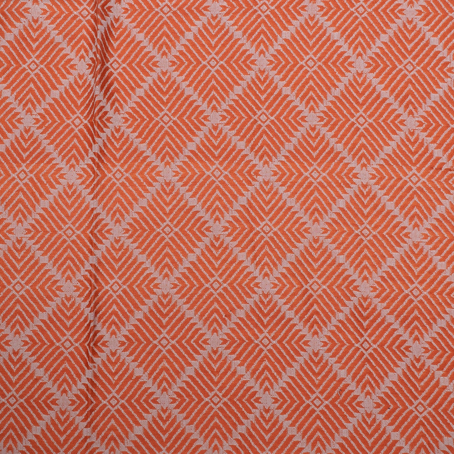 Orange, Biege Cotton Jacquard (Sku: J-508)