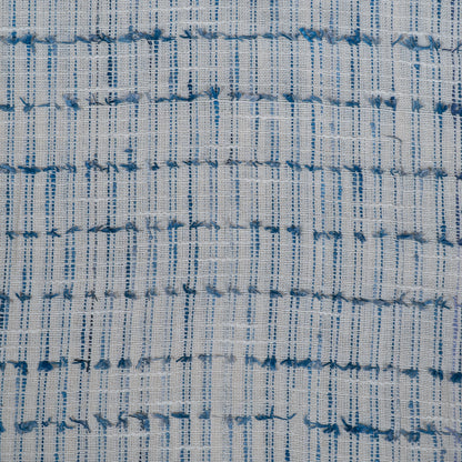 Blue, White Cotton Tuftting Jacquard | SKU: J-515