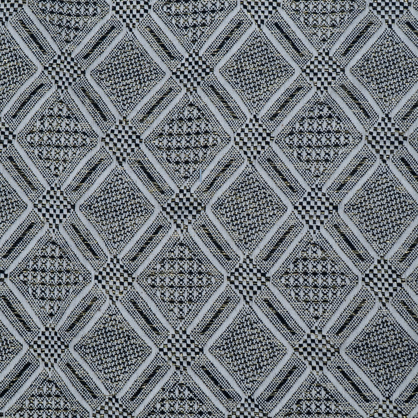 Black, White Cotton Lurex Jacquard (Sku: J-521)