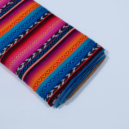 Multicolor Stripe Cotton Acrylic Jacquard | SKU: J-524