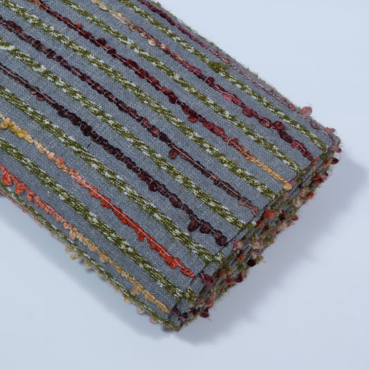 Multicolor Designer Cotton Jacqaurd Fabric (Sku: J-525)