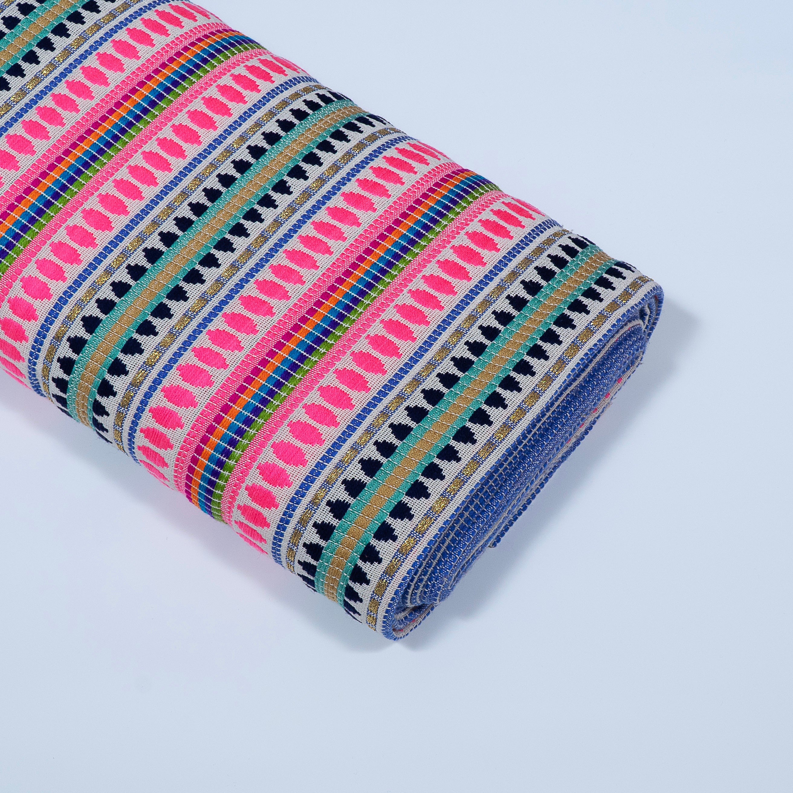 Multicolor Capsule Cotton Blend Jacquard (Sku: J-536)