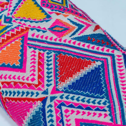 Multicolor Abstract Design Cotton Acrylic Jacquard | SKU: J-561
