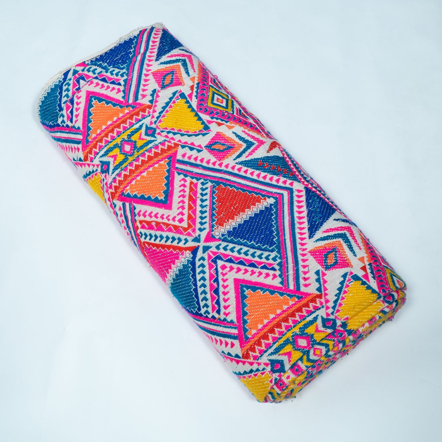 Multicolor Abstract Design Cotton Acrylic Jacquard | SKU: J-561