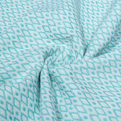 Sky Blue & White Cotton Blend Jacquard | SKU: J-580