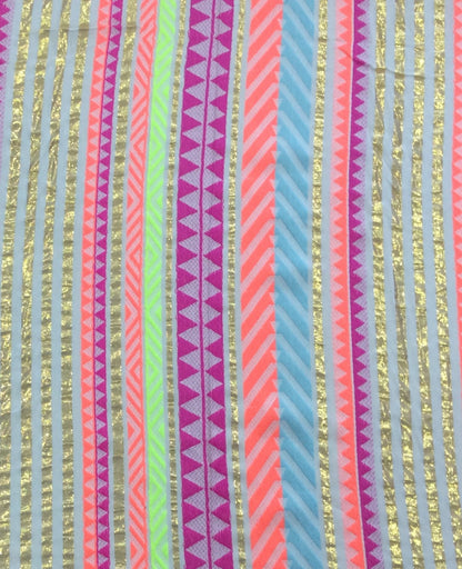 Multicolor Acrylic Cotton Lurex Lightweight Jacquard | SKU: J-582