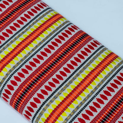 Multicolor Capsule Design Cotton Acrylic Jacquard | SKU: J-589
