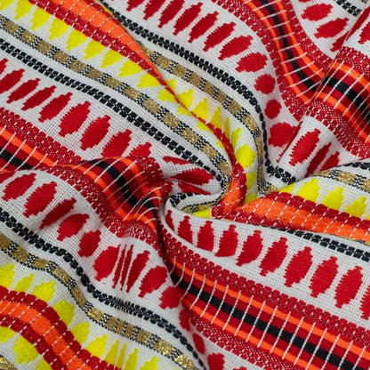 Multicolor Capsule Design Cotton Acrylic Jacquard | SKU: J-589