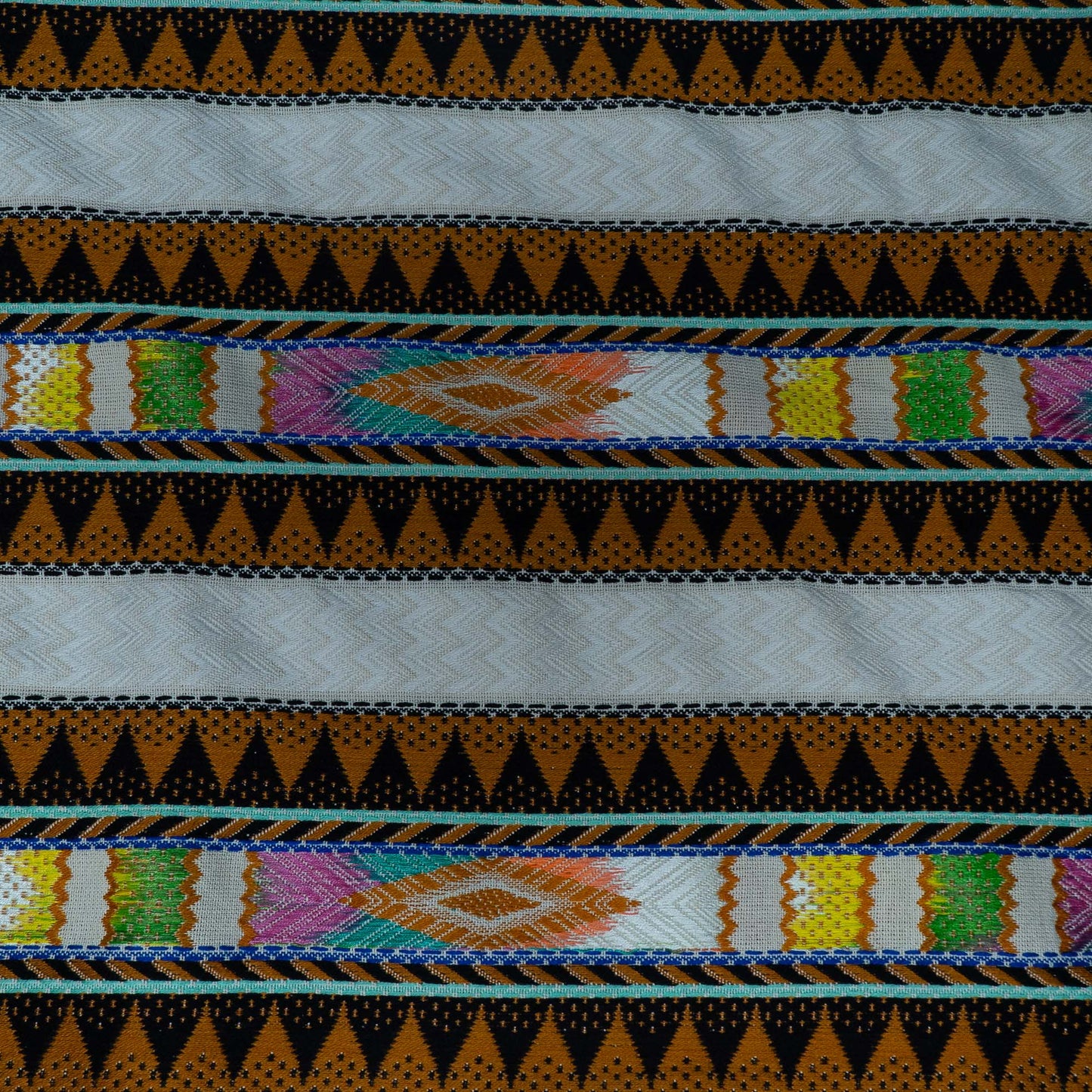 Multicolor Abstract Design Cotton Acrylic Jacquard | SKU: J-591