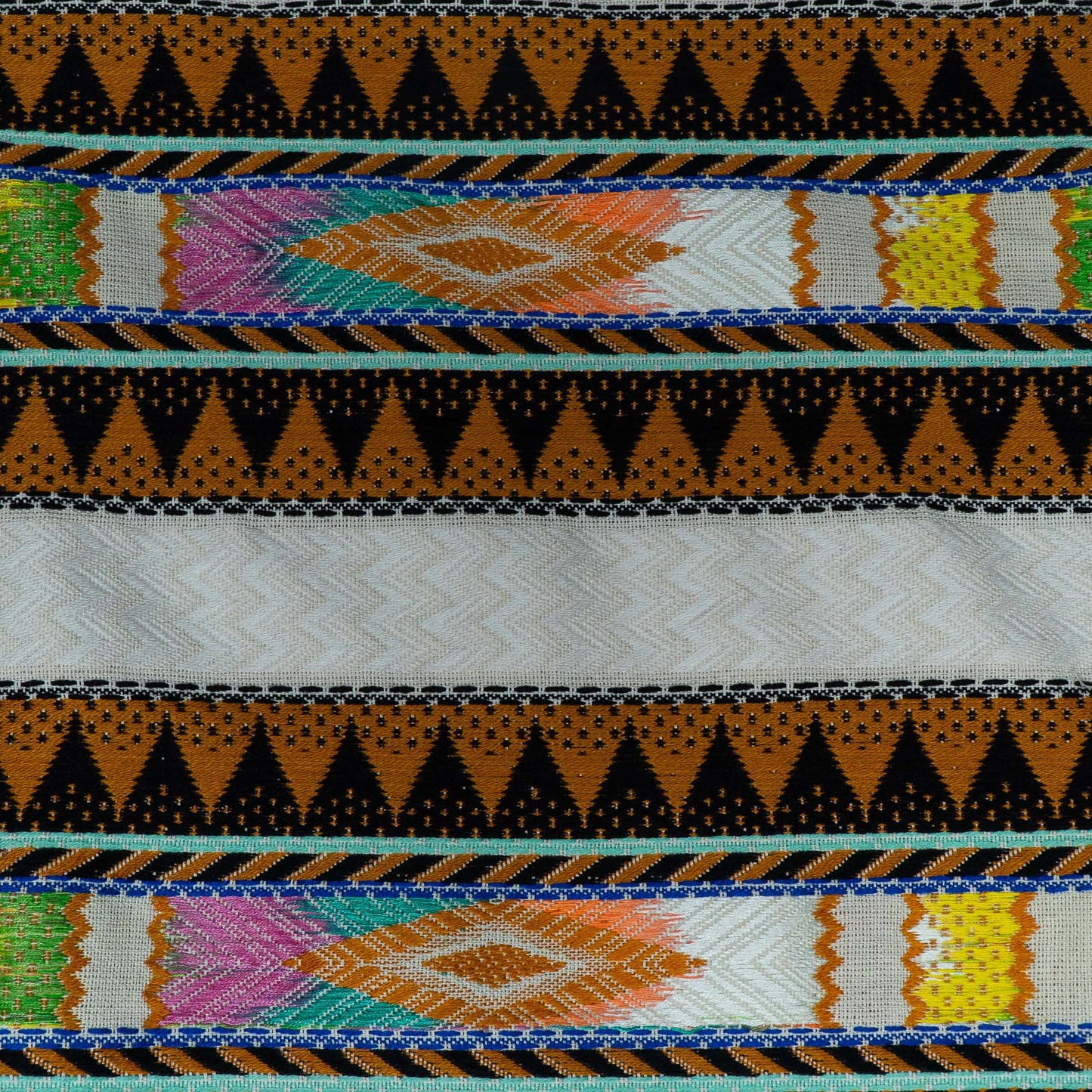 Multicolor Abstract Design Cotton Acrylic Jacquard | SKU: J-591