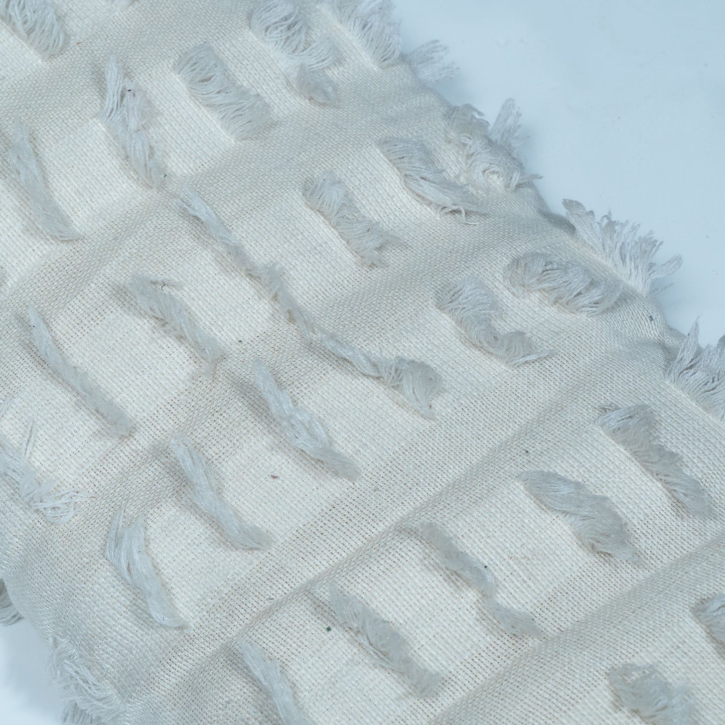 White Dyeable Cotton Tuftting Jacquard | SKU: J-592