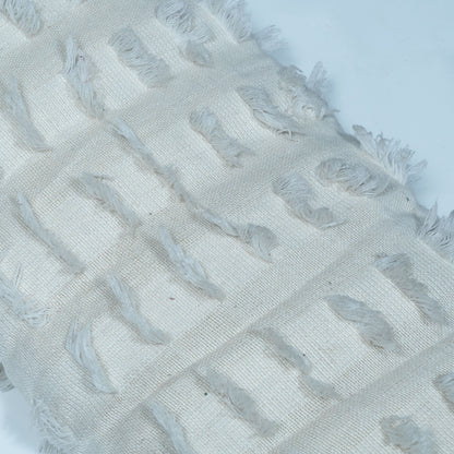White Dyeable Cotton Tuftting Jacquard | SKU: J-592
