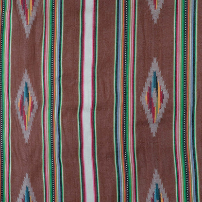 Brown Multicolor Lightweight Cotton Jacquard | SKU: J-593