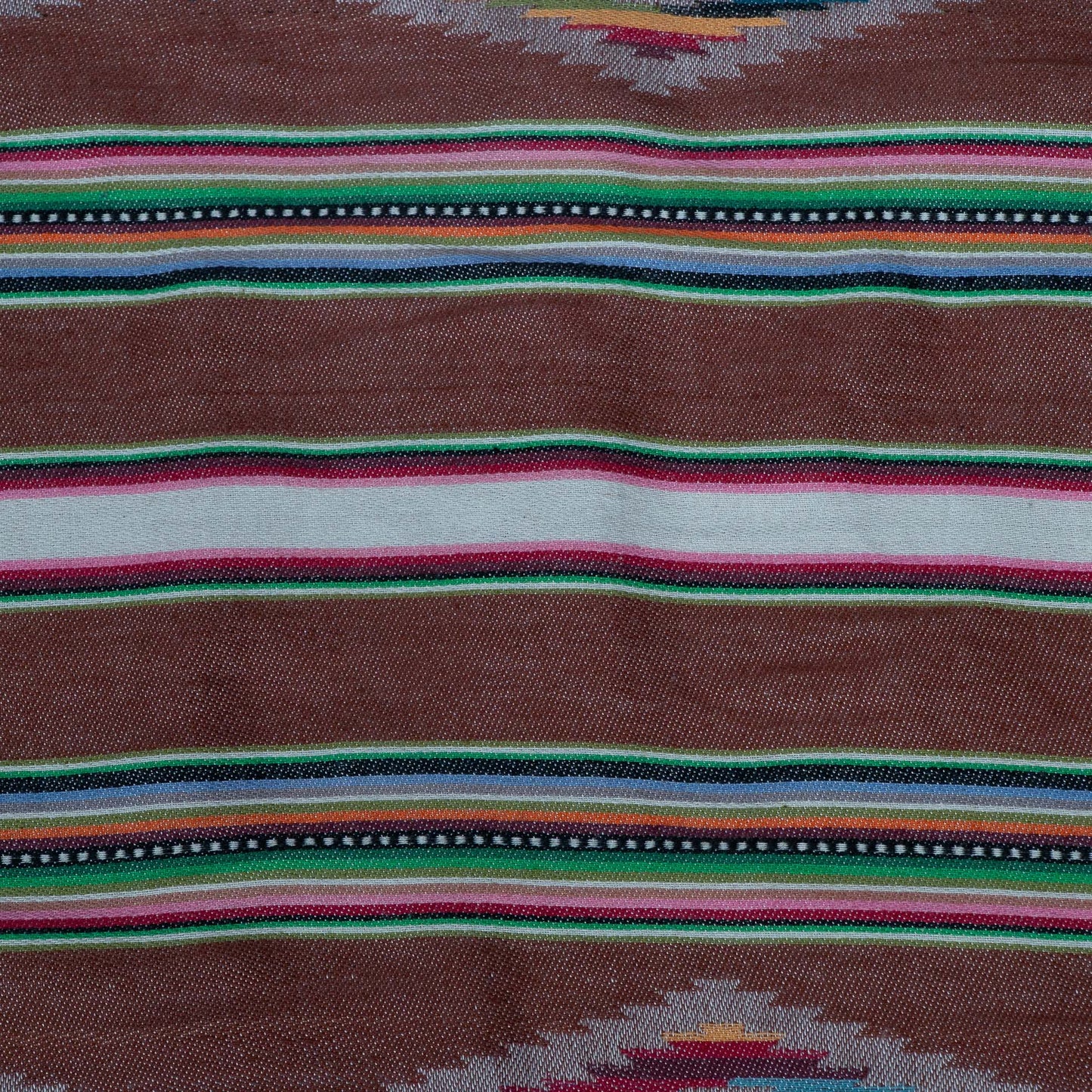 Brown Multicolor Lightweight Cotton Jacquard | SKU: J-593