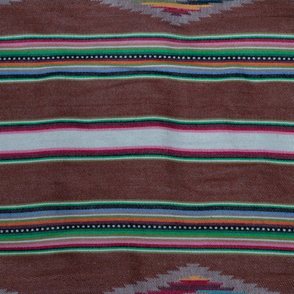 Brown Multicolor Lightweight Cotton Jacquard | SKU: J-593
