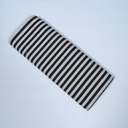 Black & White Stripe Cotton Jacquard | SKU: J-67