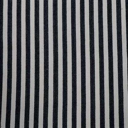 Black & White Stripe Cotton Jacquard | SKU: J-67