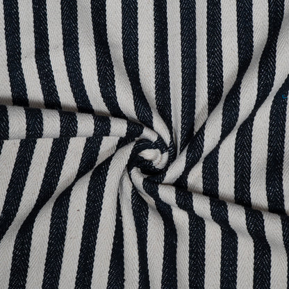 Black & White Stripe Cotton Jacquard | SKU: J-67