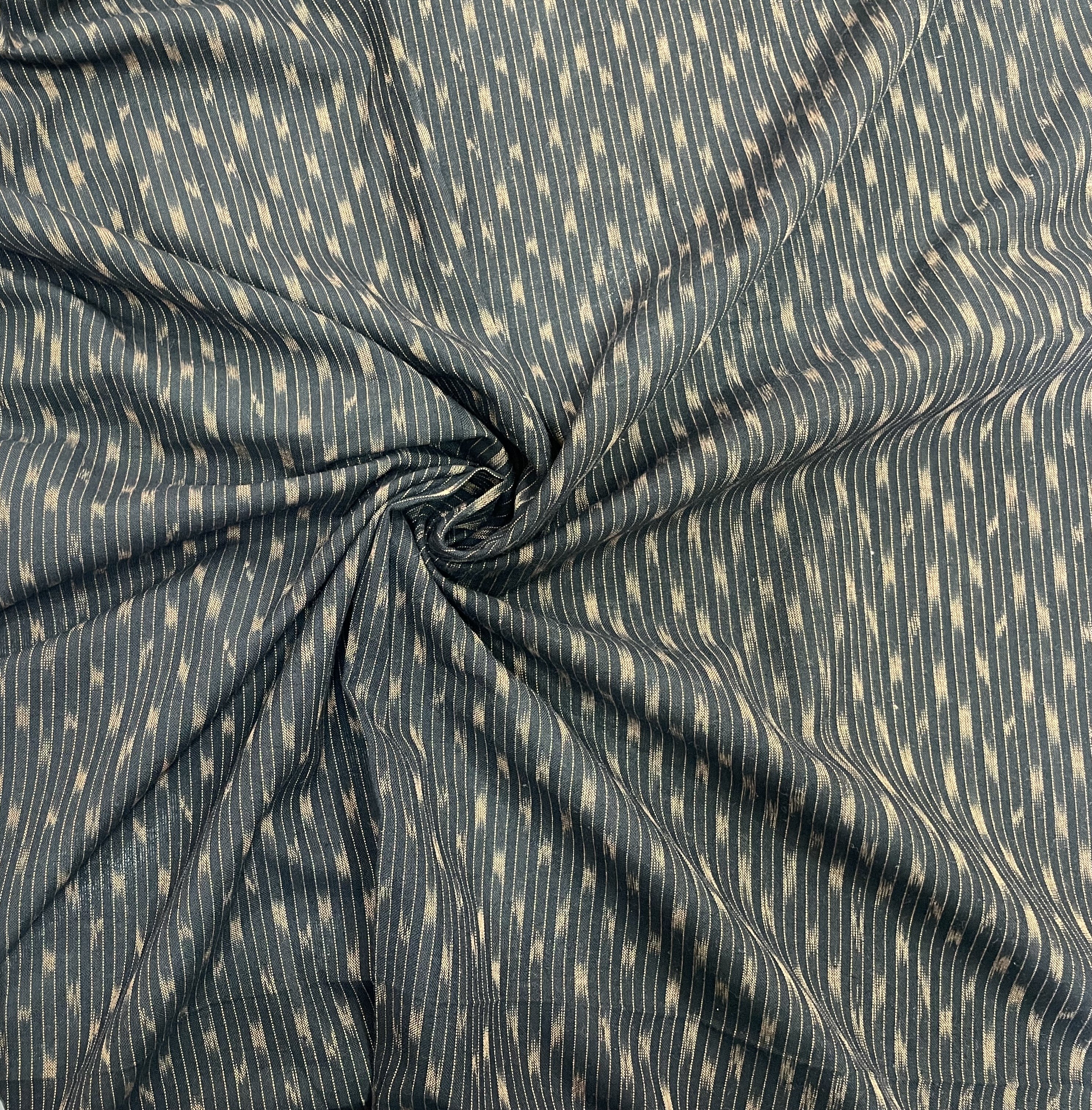 Black & Brown Cotton Handloom Woven Ikat (Sku: F-69)