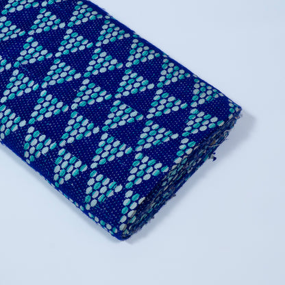 Blue Cotton Acrylic Jacquard | SKU: J-88