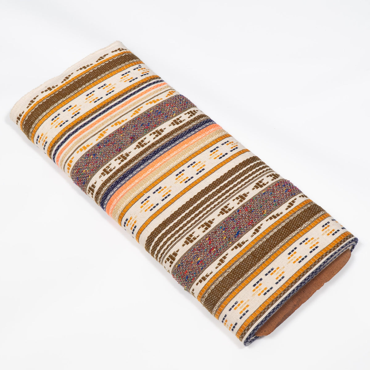 Multicolor Stripe Cotton Blend Jacquard Fabric for Furnishing | Width: 44"