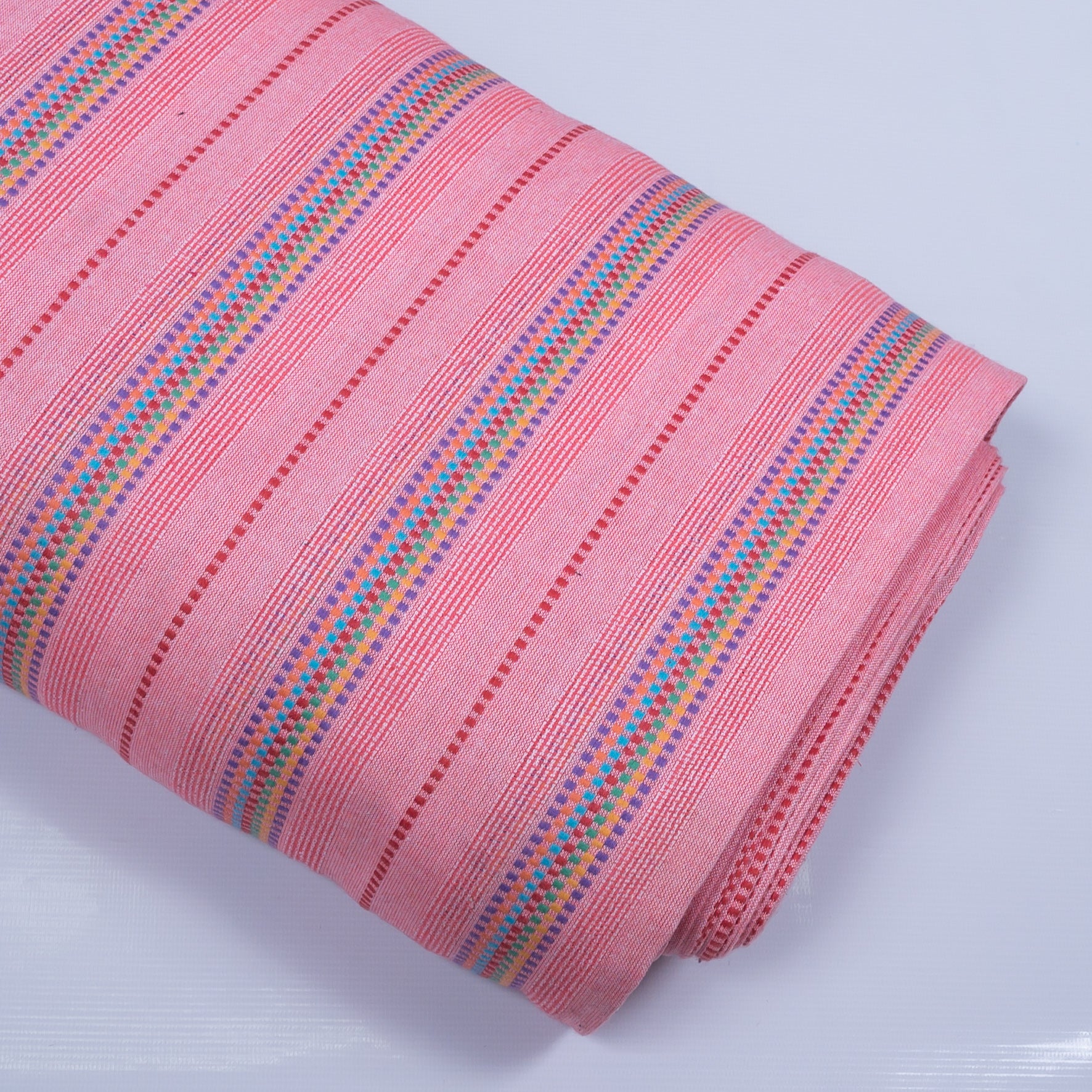 Pink & Multicolor Lightweight Cotton Jacquard (SKU: JD-83)