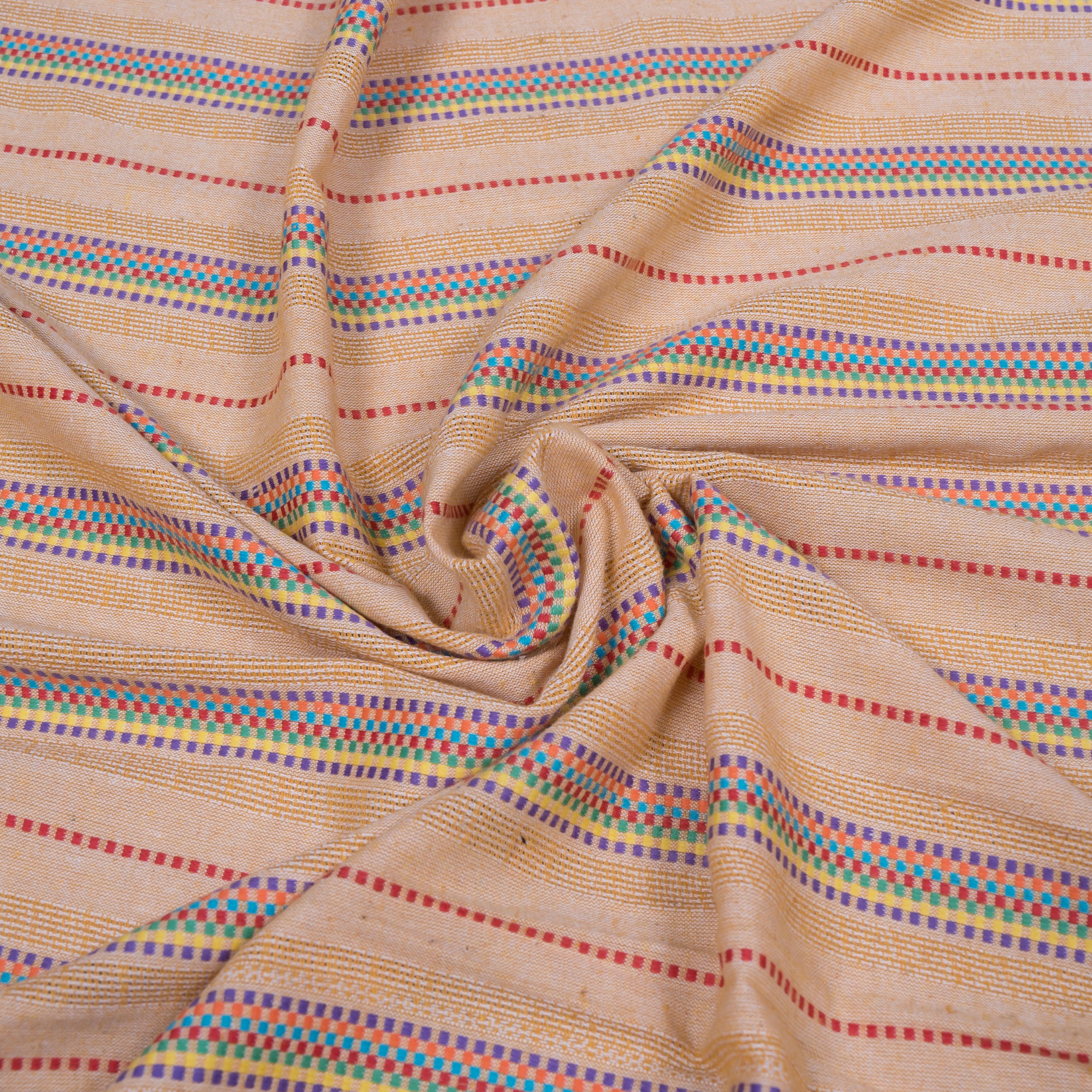 Yellow Musturd & Multicolor Lightweight Cotton Jacquard (SKU: JD-84)