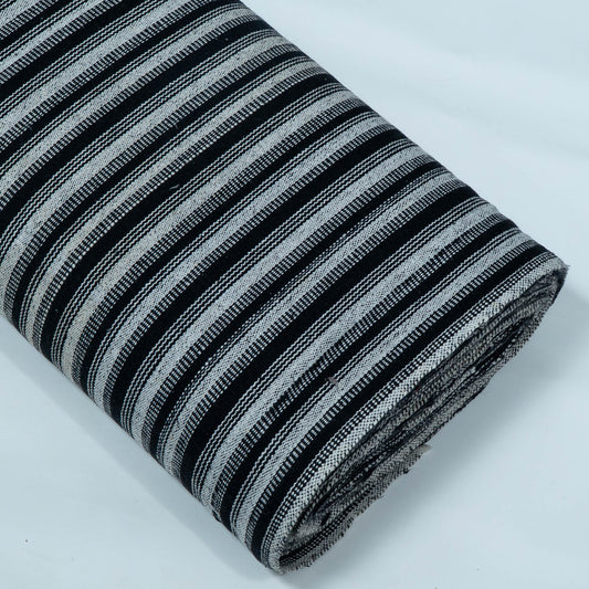Black & White Stripe Design Cotton Blend Jacquard | SKU: JDD-152