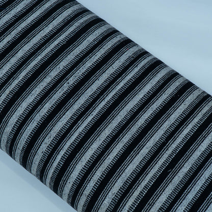 Black & White Stripe Design Cotton Blend Jacquard | SKU: JDD-152