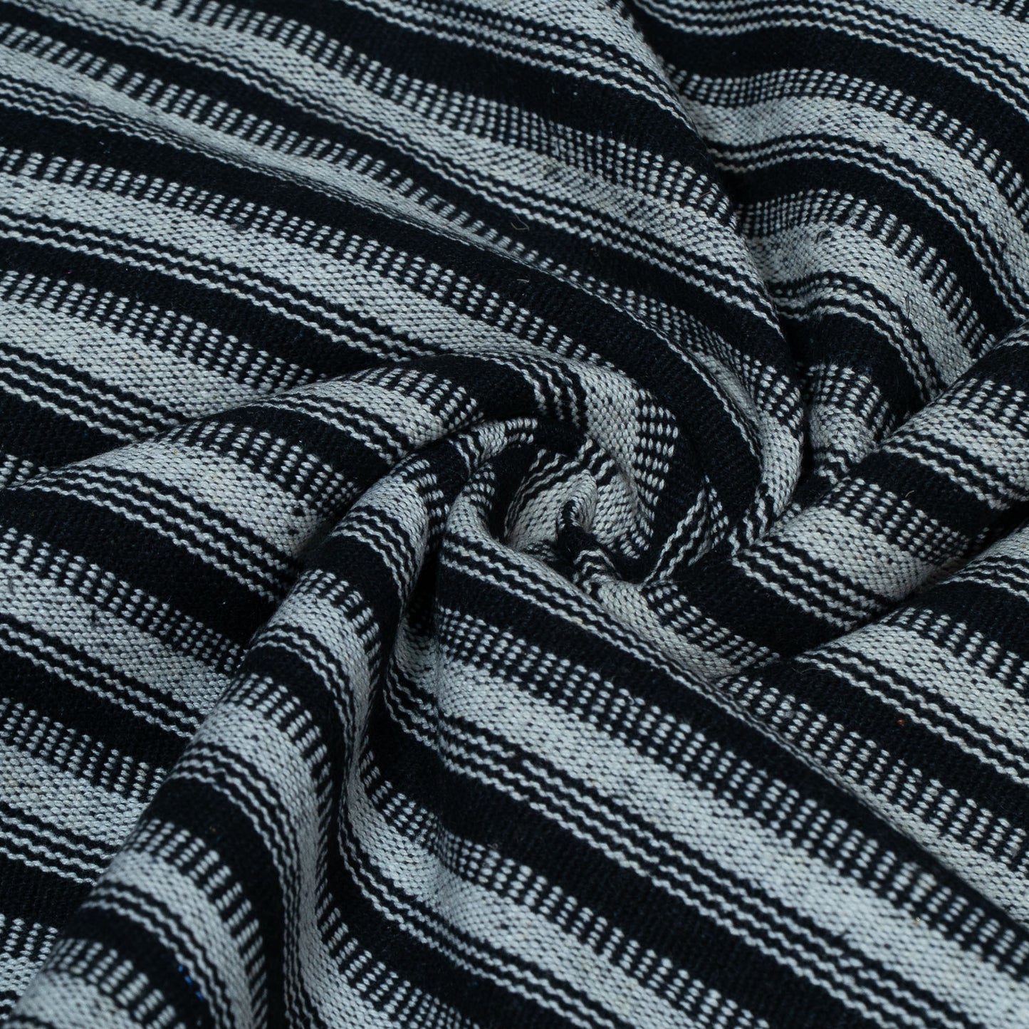Black & White Stripe Design Cotton Blend Jacquard | SKU: JDD-152
