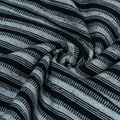 Black & White Stripe Design Cotton Blend Jacquard | SKU: JDD-152