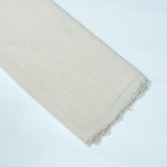 Off White Cotton Slub Fabric | SKU: JDD-172