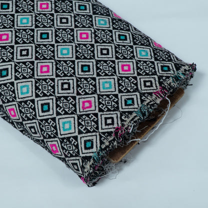 Multi Colors Cotton Jacquard Fabric | SKU: JDD-173