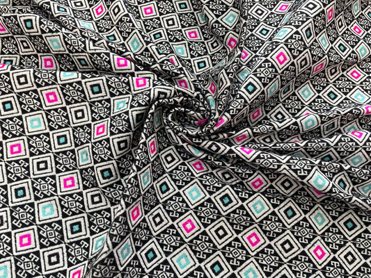 Multi Colors Cotton Jacquard Fabric (Sku: JDD-173)