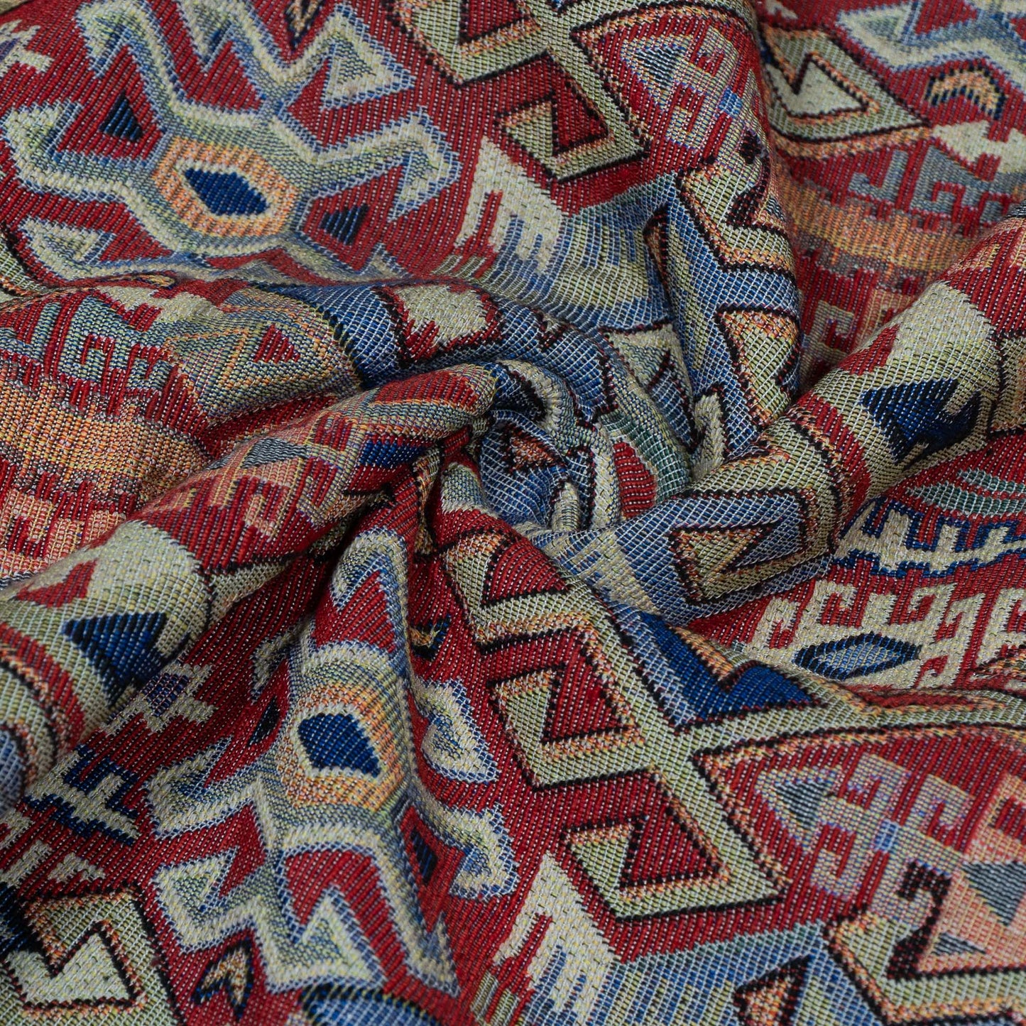 Multicolor Geometric Design Cotton Blend Jacquard | SKU: JDD-186