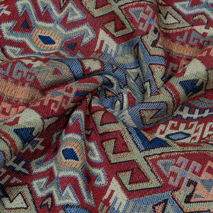 Multicolor Geometric Design Cotton Blend Jacquard | SKU: JDD-186